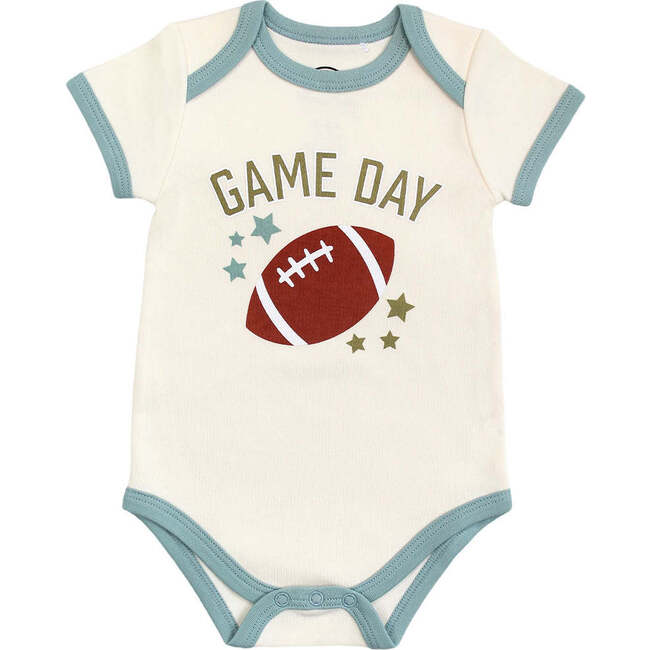 Game Day Football Cotton Baby Onesie White/Multi