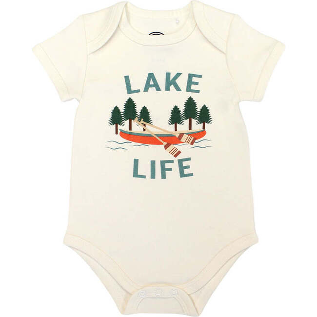 Lake Life Cotton Baby Onesie White/Multi