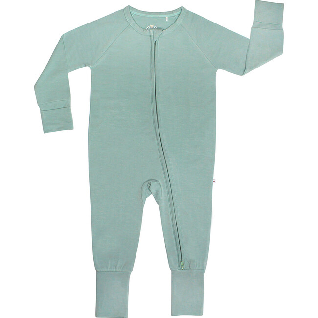 Blue Surf Bamboo Convertible Baby Pajamas Blue