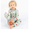 Game Day Green Football Two-Piece Bamboo Long Sleeve Kids Pajama Pants Set Green/Multi - Mixed Apparel Set - 3