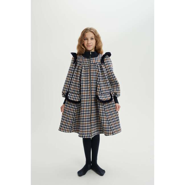 Go All Out Coat, Navy & Chestnut Check - Coats - 3