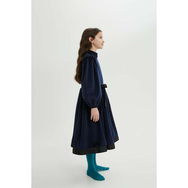 Bow Bells Dress, In The Navy Blue - Dresses - 4