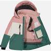 Hooded 2-Piece Technical Snowsuit, Pink & Multicolors - Snowsuits - 2