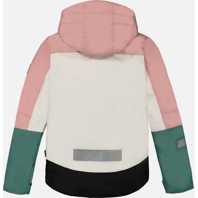 Hooded 2-Piece Technical Snowsuit, Pink & Multicolors - Snowsuits - 3