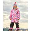 Marble Print Detachable Hood One-Piece Snowsuit, Multicolors - Snowsuits - 2