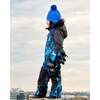 Storm Print Hooded One-Piece Technical Snowsuit, Black - Snowsuits - 2