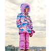 Landscape Print Detachable Hood 2-Piece Snowsuit, Mauve - Snowsuits - 2