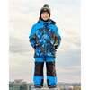 Storm Print Detachable Hood 2-Piece Snowsuit, Royal Blue - Snowsuits - 2