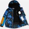 Storm Print Detachable Hood 2-Piece Snowsuit, Spice - Snowsuits - 3