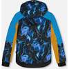 Storm Print Detachable Hood 2-Piece Snowsuit, Royal Blue - Snowsuits - 4