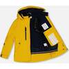 Hooded 2-Piece Technical Snowsuit, Yellow & Navy - Snowsuits - 3