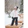Hooded 2-Piece Technical Snowsuit, Off-White & Black - Snowsuits - 3