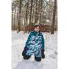 Glaciers Print Detachable Hood One-Piece Snowsuit, Forest Green - Snowsuits - 3