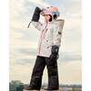 Hooded 2-Piece Technical Snowsuit, Off-White & Black - Snowsuits - 4