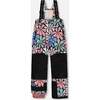 Retro Flowers Print Color-Block Hooded 2-Piece Technical Snowsuit, Multicolors - Snowsuits - 7