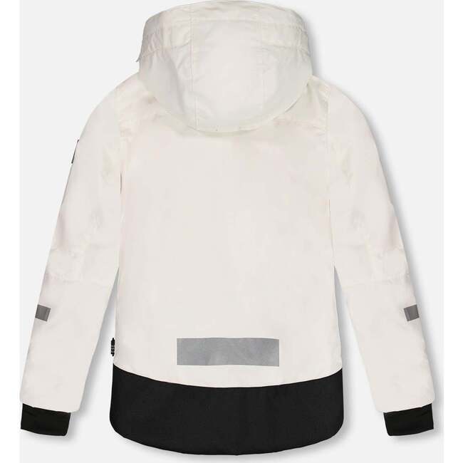 Hooded 2-Piece Technical Snowsuit, Off-White & Black - Snowsuits - 6