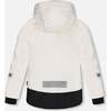 Hooded 2-Piece Technical Snowsuit, Off-White & Black - Snowsuits - 6