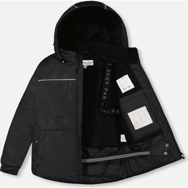 Detachable Hood 2-Piece Snowsuit, Black & Spice - Snowsuits - 3