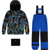 Detachable Hood 2-Piece Snowsuit, Royal Blue - Snowsuits - 1 - thumbnail