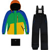 Color-Block Detachable Hood 2-Piece Snowsuit, Royal Blue & Multicolors - Snowsuits - 1 - thumbnail