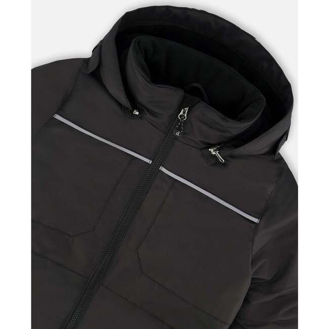 Detachable Hood 2-Piece Snowsuit, Black & Spice - Snowsuits - 7