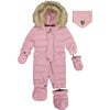 Baby Hooded One-Piece Snowsuit, Orchid - Snowsuits - 1 - thumbnail