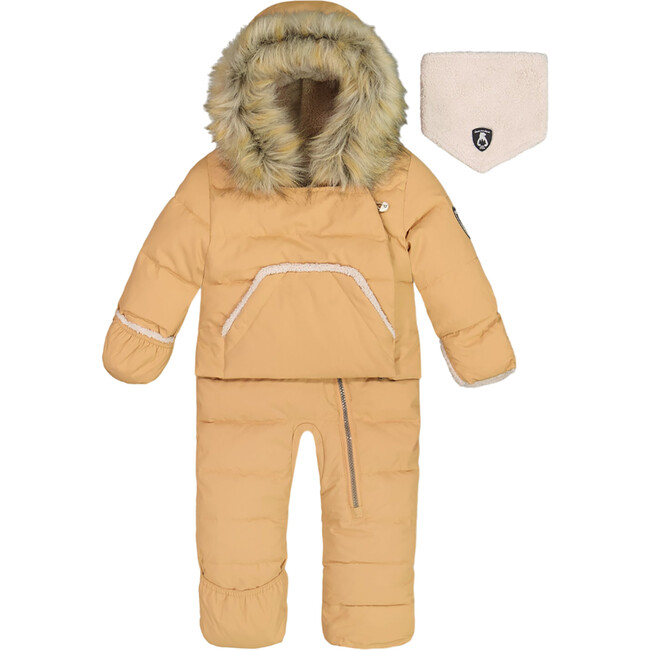 Baby Hooded One-Piece Snowsuit For Car Seat, Doe