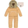 Baby Hooded One-Piece Snowsuit For Car Seat, Doe - Snowsuits - 1 - thumbnail