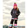 Bubbles Print Hooded 2-Piece Technical Snowsuit, Black - Snowsuits - 2