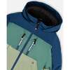 Color-Block Hooded 2-Piece Technical Snowsuit, Blue, Green & Gray - Snowsuits - 6