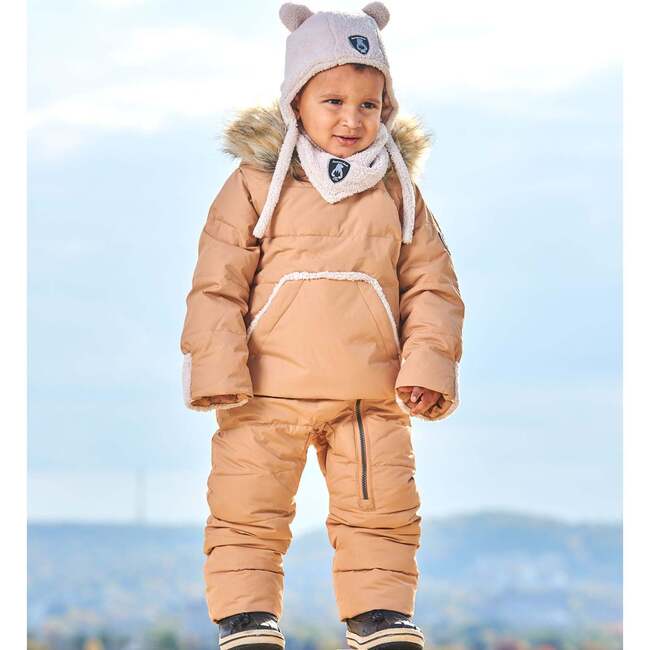 Baby Hooded One-Piece Snowsuit For Car Seat, Doe - Snowsuits - 2