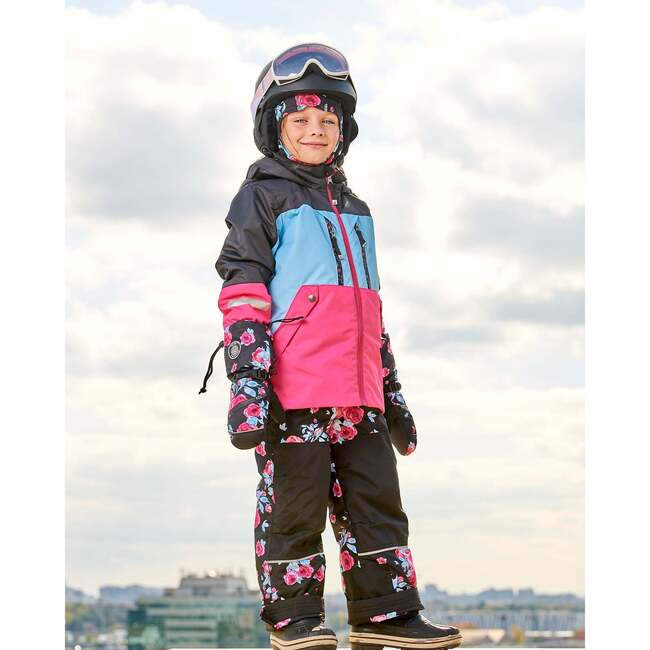 Color-Block Hooded 2-Piece Technical Snowsuit, Black - Snowsuits - 4