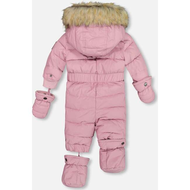 Baby Hooded One-Piece Snowsuit, Orchid - Snowsuits - 3