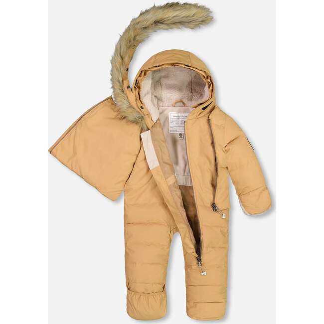 Baby Hooded One-Piece Snowsuit For Car Seat, Doe - Snowsuits - 3