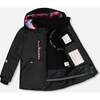 Bubbles Print Hooded 2-Piece Technical Snowsuit, Black - Snowsuits - 3
