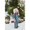 Baby Woodland Animals Print Hooded One-Piece Snowsuit For Car Seat, Sage - Snowsuits - 3