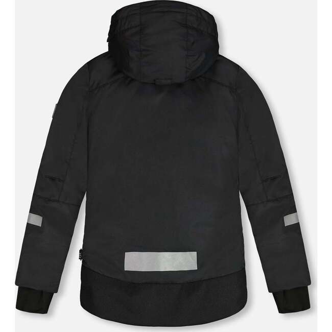 Bubbles Print Hooded 2-Piece Technical Snowsuit, Black - Snowsuits - 4