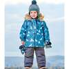 Baby Wolves Print Hooded 2-Piece Snowsuit, Sage & Dark Gray - Snowsuits - 2