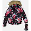 Baby Roses Print Hooded 2-Piece Snowsuit, Air Blue - Snowsuits - 5