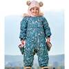 Baby Woodland Animals Print Hooded One-Piece Snowsuit For Car Seat, Sage - Snowsuits - 4