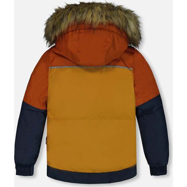 Color-Block Detachable Hood 2-Piece Snowsuit, Burnt Orange & Multicolors - Snowsuits - 4