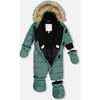 Baby Hooded One-Piece Snowsuit, Silver Pine - Snowsuits - 3