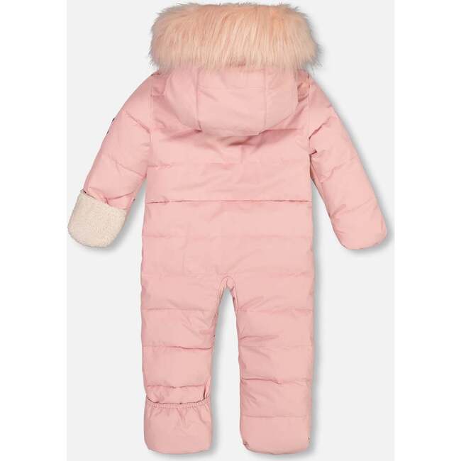 Baby Hooded One-Piece Snowsuit For Car Seat, Pink - Snowsuits - 4