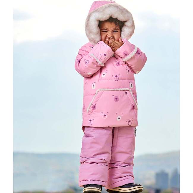 Baby High-Waist Overall 2-Piece Snowsuit, Orchid - Snowsuits - 2