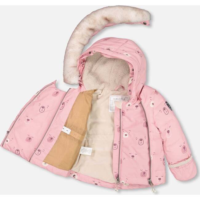 Baby High-Waist Overall 2-Piece Snowsuit, Orchid - Snowsuits - 3