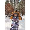 Camouflage Detachable Hood One-Piece Snowsuit, Dark Gray - Snowsuits - 3