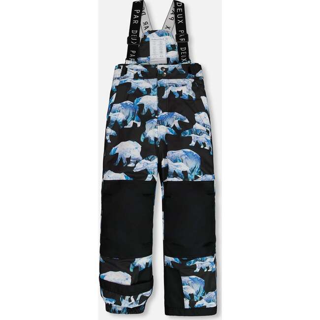 Bears Print Detachable Hood 2-Piece Snowsuit, Black & Blue - Snowsuits - 5