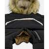 Baby Hooded One-Piece Snowsuit For Car Seat, Black - Snowsuits - 5