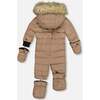 Baby Hooded One-Piece Snowsuit, Coffee - Snowsuits - 5