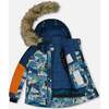 Animals & Glaciers Print Detachable Hood 2-Piece Snowsuit, Majolica Blue - Snowsuits - 3